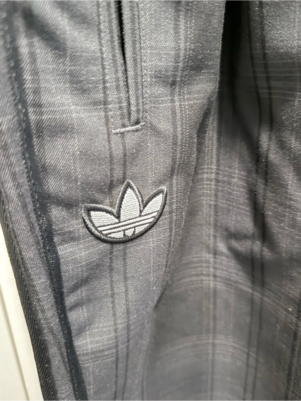 🖤 Adidas All Blacks Firebird Plaid Wide Leg Track Pants [NWT] 🇳🇿 🏉 - Picture 2 of 7
